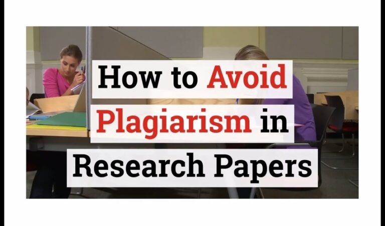 how do you avoid plagiarism in a research paper