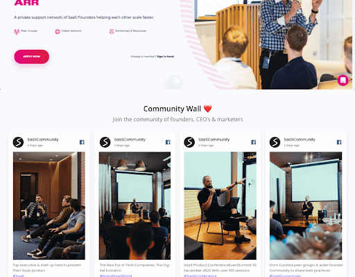 Social Wall for Website