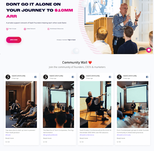 Social Wall for Website