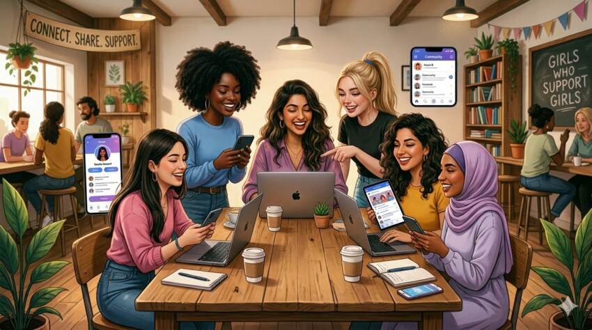 Social Media Girls Communities