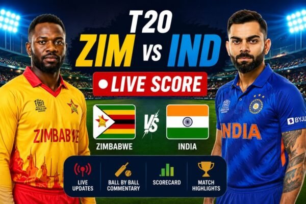 T20 Zim vs Ind Live Score