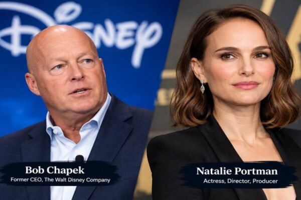 Bob Chapek and Natalie Portman