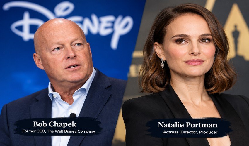 Bob Chapek and Natalie Portman